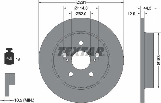 Textar 92301403 - Discofreno autozon.pro