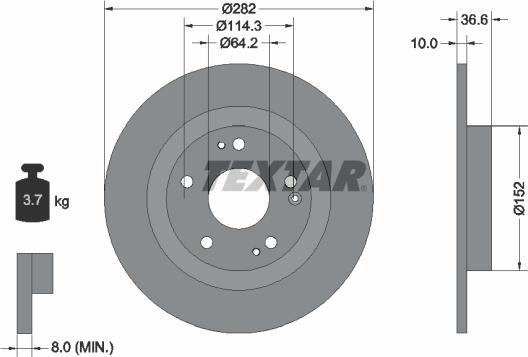 Textar 92301303 - Discofreno autozon.pro