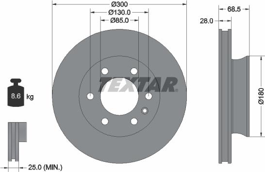 Textar 92301203 - Discofreno autozon.pro