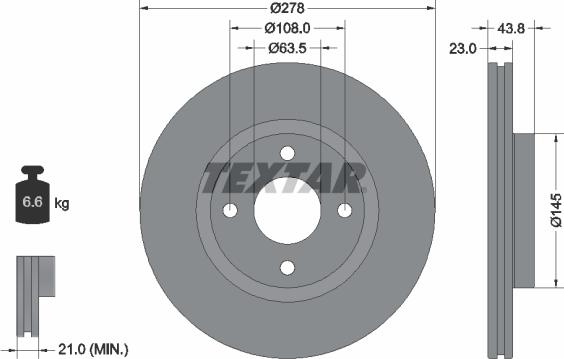 Textar 92303203 - Discofreno autozon.pro