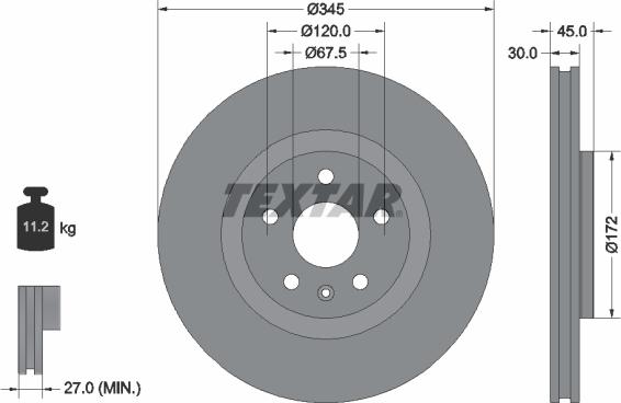 Textar 92314505 - Discofreno autozon.pro