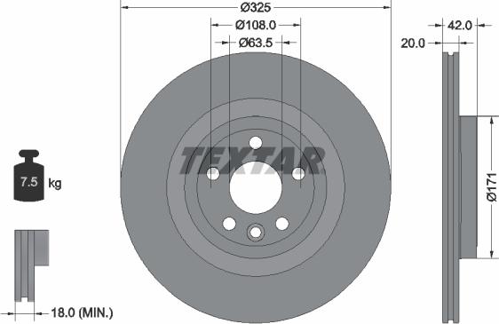 Textar 92314305 - Discofreno autozon.pro