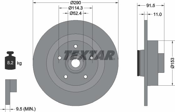 Textar 92316503 - Discofreno autozon.pro