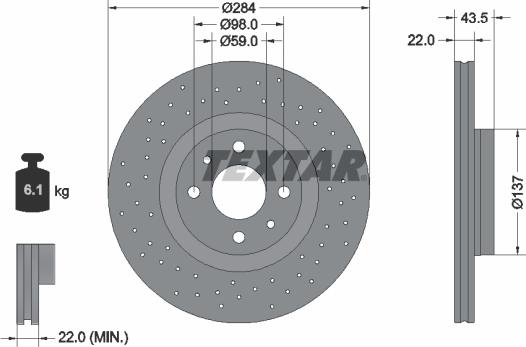 Textar 92316103 - Discofreno autozon.pro