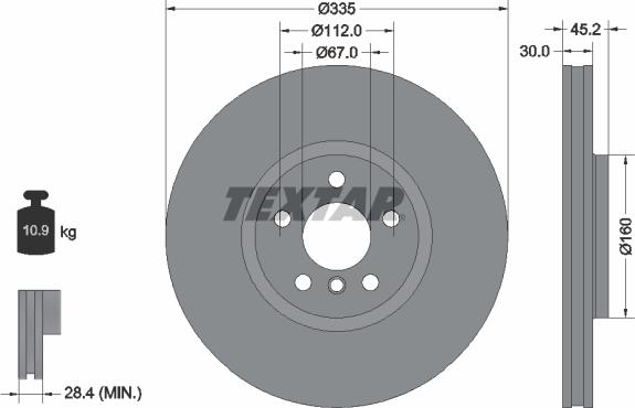 Textar 92316205 - Discofreno autozon.pro