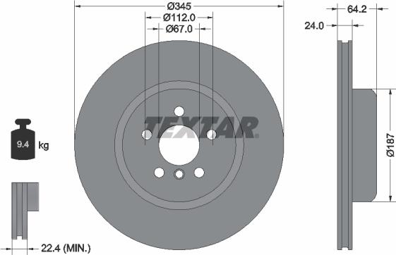 Textar 92310605 - Discofreno autozon.pro