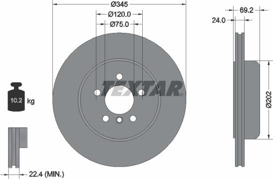 Textar 92310705 - Discofreno autozon.pro