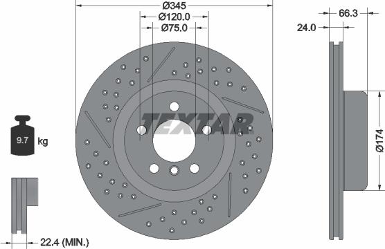 Textar 92311405 - Discofreno autozon.pro