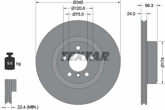 Textar 92311505 - Discofreno autozon.pro