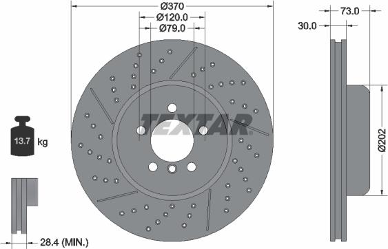 Textar 92311605 - Discofreno autozon.pro