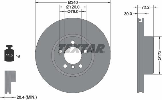 Textar 92311305 - Discofreno autozon.pro