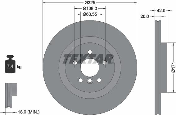 Textar 92318105 - Discofreno autozon.pro