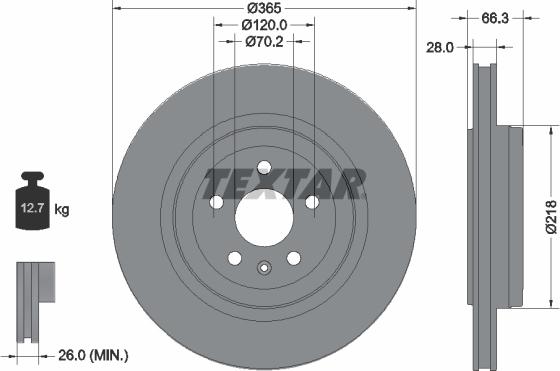 Textar 92313803 - Discofreno autozon.pro