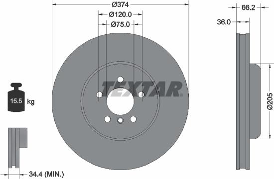 Textar 92312005 - Discofreno autozon.pro