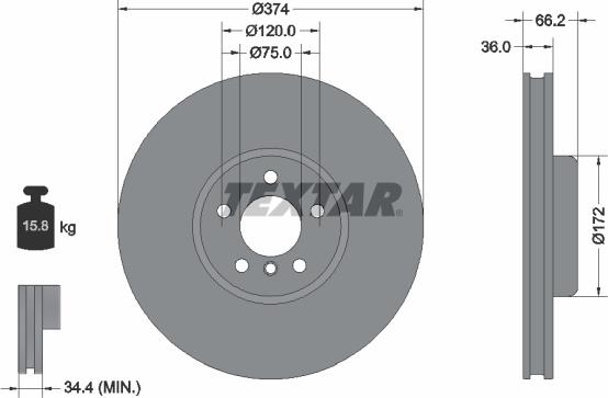 Textar 92312205 - Discofreno autozon.pro