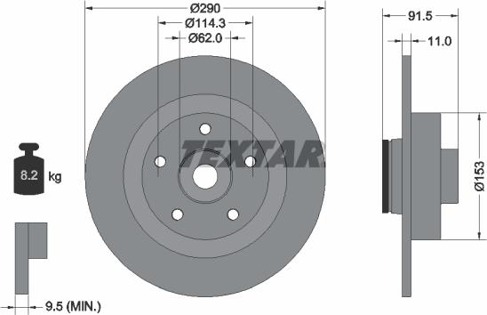 Textar 92317603 - Discofreno autozon.pro