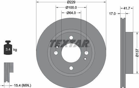 Textar 92330003 - Discofreno autozon.pro