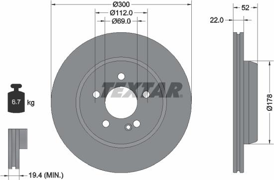 Textar 92331405 - Discofreno autozon.pro