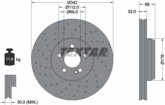 Textar 92331005 - Discofreno autozon.pro