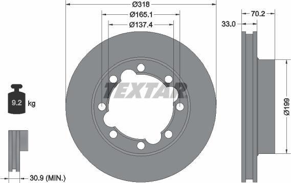 Textar 92332400 - Discofreno autozon.pro