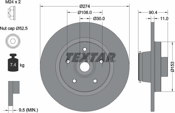 Textar 92329403 - Discofreno autozon.pro