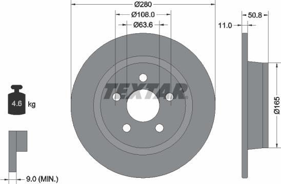 Textar 92326403 - Discofreno autozon.pro