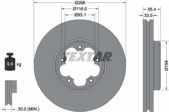 Textar 92320303 - Discofreno autozon.pro