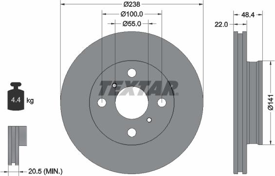 Textar 92294603 - Discofreno autozon.pro