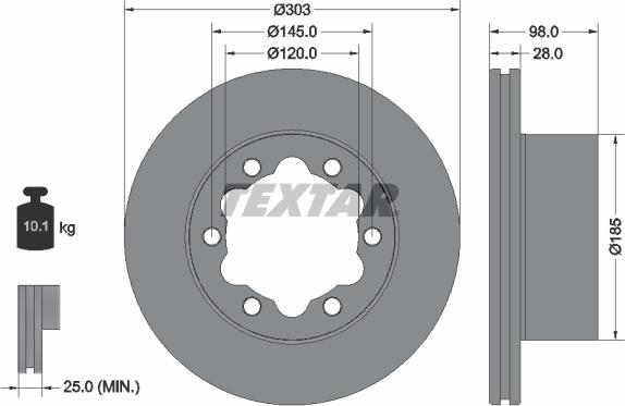 Textar 92295303 - Discofreno autozon.pro