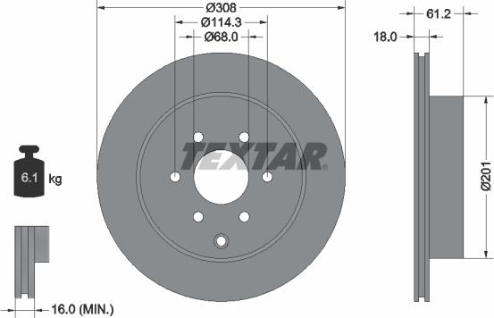 Textar 92296403 - Discofreno autozon.pro