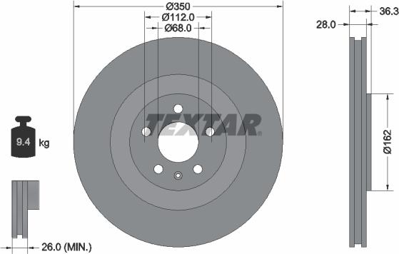 Textar 92290405 - Discofreno autozon.pro