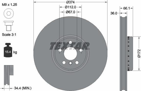 Textar 92290325 - Discofreno autozon.pro