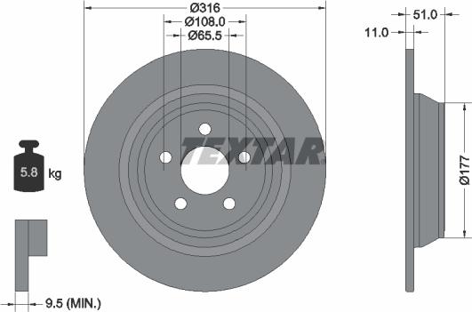 Textar 92291903 - Discofreno autozon.pro