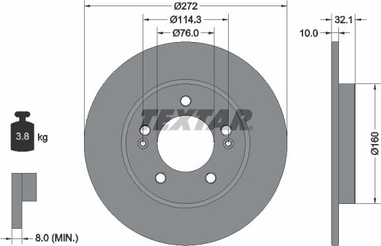 Textar 92291703 - Discofreno autozon.pro