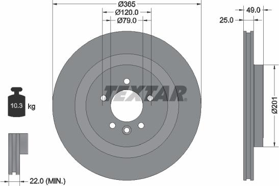 Textar 92293003 - Discofreno autozon.pro