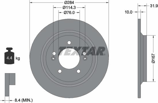 Textar 92293103 - Discofreno autozon.pro