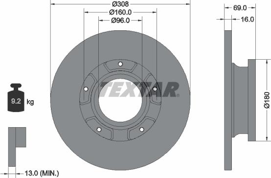 Textar 92292603 - Discofreno autozon.pro