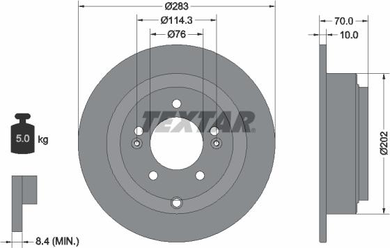 Textar 92244403 - Discofreno autozon.pro