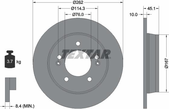 Textar 92240003 - Discofreno autozon.pro