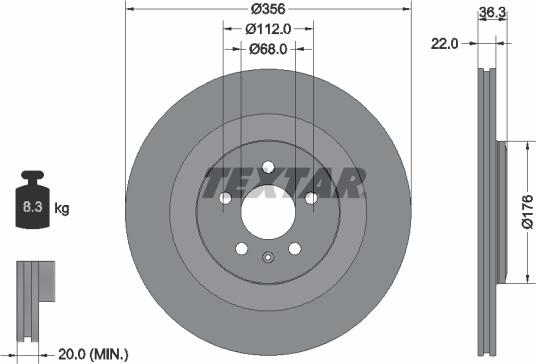 Textar 92241803 - Discofreno autozon.pro