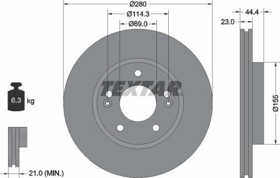 Textar 92243203 - Discofreno autozon.pro