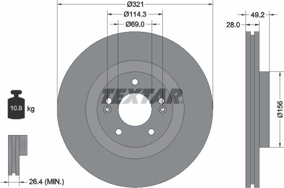 Textar 92242903 - Discofreno autozon.pro