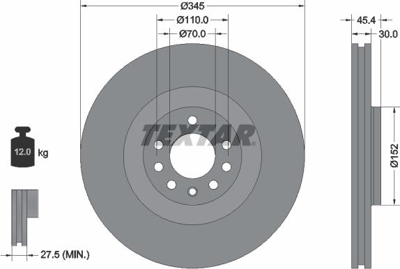 Textar 92242403 - Discofreno autozon.pro