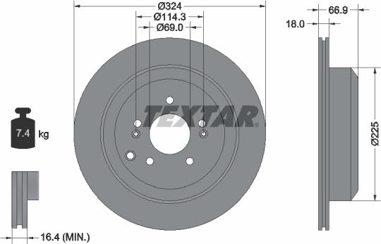 Textar 92242603 - Discofreno autozon.pro