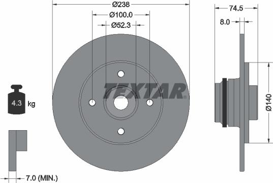 Textar 92242100 - Discofreno autozon.pro