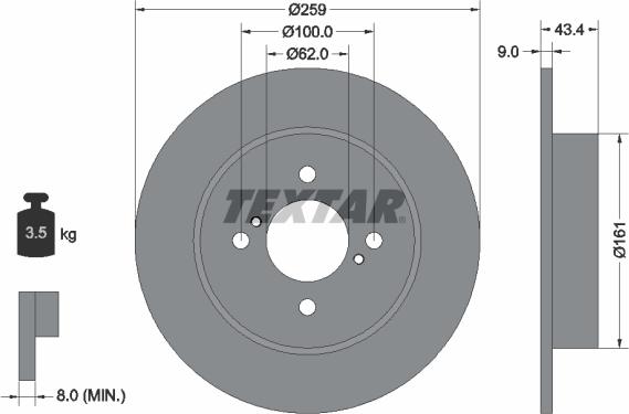 Textar 92242303 - Discofreno autozon.pro