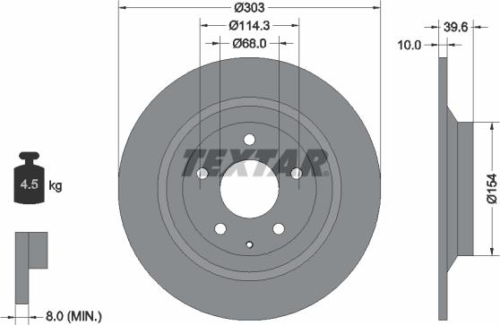 Textar 92242703 - Discofreno autozon.pro