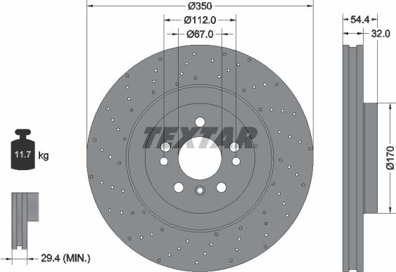 Textar 92254405 - Discofreno autozon.pro