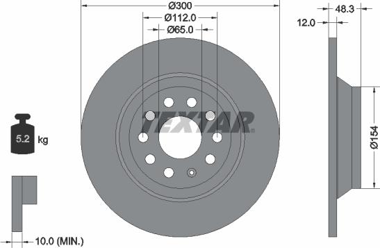 Textar 92255403 - Discofreno autozon.pro