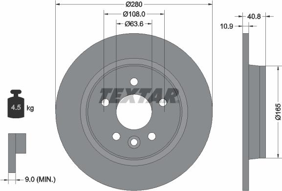 Textar 92255603 - Discofreno autozon.pro